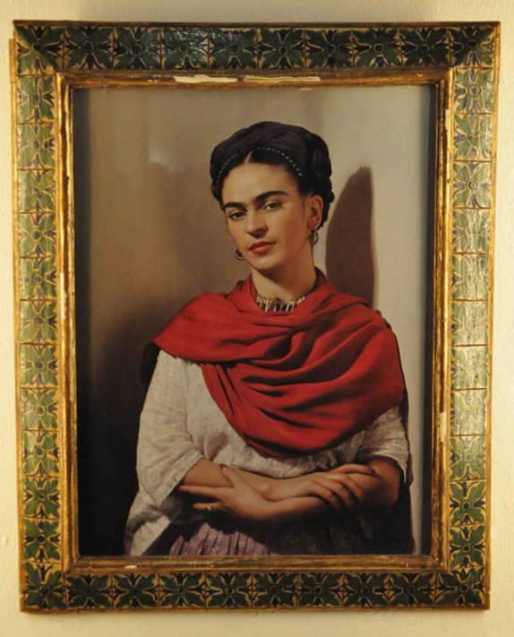 Frida Kahlo, fotografia exposta na Casa Azul. Coyoacán, Cidade do México.